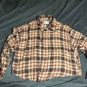American Eagle Cropped Flannel
